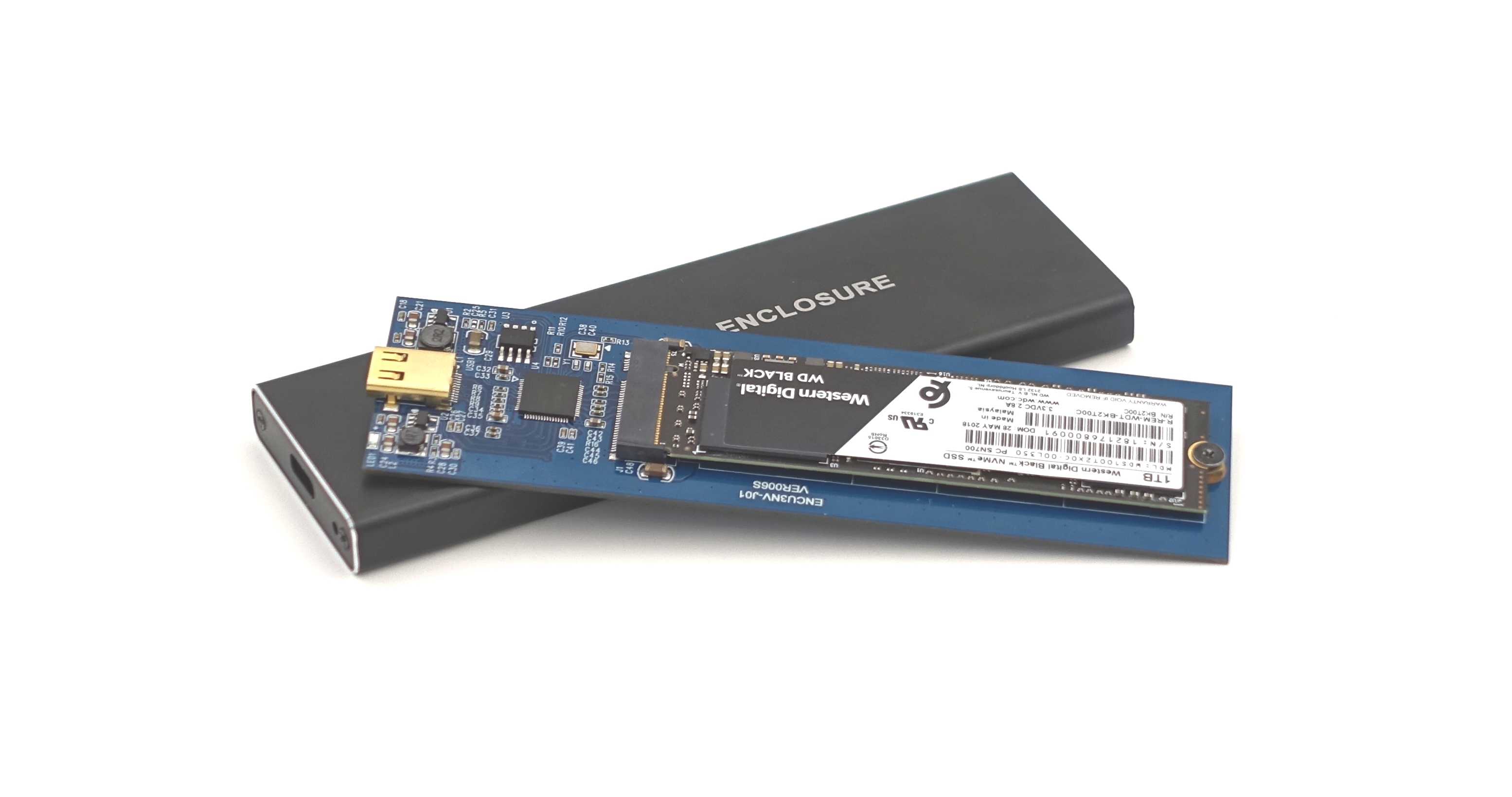 NVMe M.2 SSD vers USB 3.1 Gen2 Boîtier Externe de Adaptateur avec USB C  câble, NV-2575C NVMe PCIe SSD Adapter pour Disque Dur 2280 S - Cdiscount  Informatique