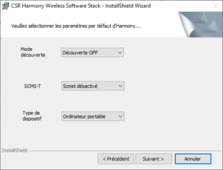 csr harmony bluetooth software stack intel